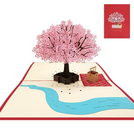 Couple Sakura Couple 3d Stereo Carte De Voeux A La Main Diy Laser Papier Sculpteur Carving Cadeau D Anniversaire Confession Carte De Voeux Walmart Canada