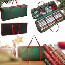 Christmas Wrapping Paper Storage Bag - Large Capacity Organizer for Wrapping Paper Roll, Durable Oxford Fabric Bag with Reinforced Handles, Dust-Proof Design for Closet & Storage Room, 33*14in, Black