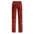 thumbnail image 3 of Fabrcox Christmas Womens Oversized Pajamas Bottoms S-3xl Plus Size Elastic Waist Wide Leg Pj Pants for Women Red L, 3 of 6
