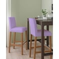thumbnail image 2 of Purple Bar Stool Covers Set of 4, Modern Pure Lavender Purple Stretch Washable Bar Chair Covers with Backs, Removable Pub Counter Height Chair Cover for Kitchen Dining Room Cafe, 2 of 7