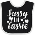 thumbnail image 3 of Inktastic Saint Patrick's Day Sassy Lil' Lassie with Shamrocks Boys or Girls Baby Bib, 3 of 4