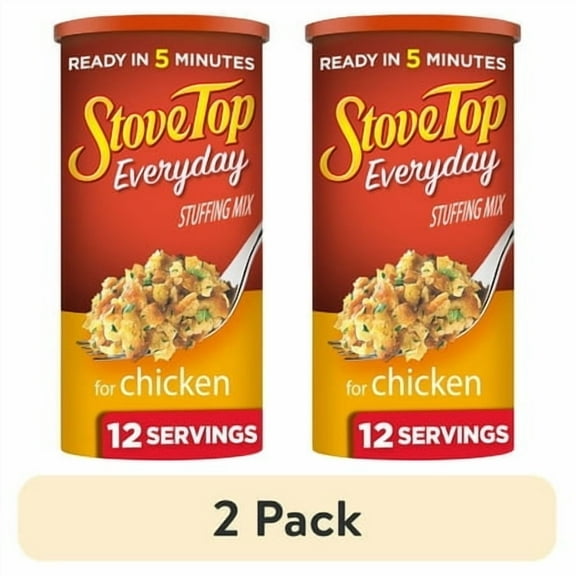 (2 pack) Stove Top Everyday Chicken Stuffing Mix Side Dish, 12 oz Canister