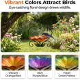 thumbnail image 7 of Heart-Shaped Flower Bird Feeder, Outdoor Hanging Bird Bath, Handmade Metal Butterfly Bee Water Bowl, for Backyard Garden Lawn Balcony Yard Decor, 7 of 7