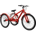 thumbnail image 5 of Slsy Mountain Tricycle for Adults, 24/26/27.5 Inch MTB 7 Speed Three Wheel Bike, Adults Tricycle with Cargo Basket for Adults, Women, Men, Seniors, 5 of 11
