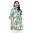 thumbnail image 4 of Women's Kimono Cardigan Floral Print Drawstring Open Front Loose Top Summer, 4 of 7