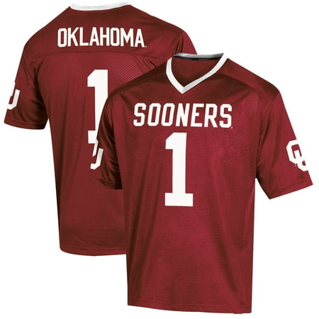 Custom Oregon Football Jersey - Youth Russell Crimson Oklahoma Sooners Replica Football Jersey