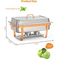 thumbnail image 2 of 2025 New 8QT Chafing Dish Buffet Set, Rectangle Chafing Dishes for Buffet w/Lid Holder, Stainless Steel Chafer Food Warmers Servers for Kitchen Party Banquet Dining, 2 of 7