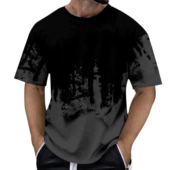 Men's Summer 3D Fashion Printed Short Sleeve T Shirt Clothes