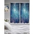thumbnail image 4 of Living Room Curtains 72 Inches length, Blue Ombre Sky Window Treatment Curtain Drapes, Vibrant Starry Sky Light Filtering Drapes for Bedroom Laundry Room, 52"x72", 2 Panels, 4 of 7