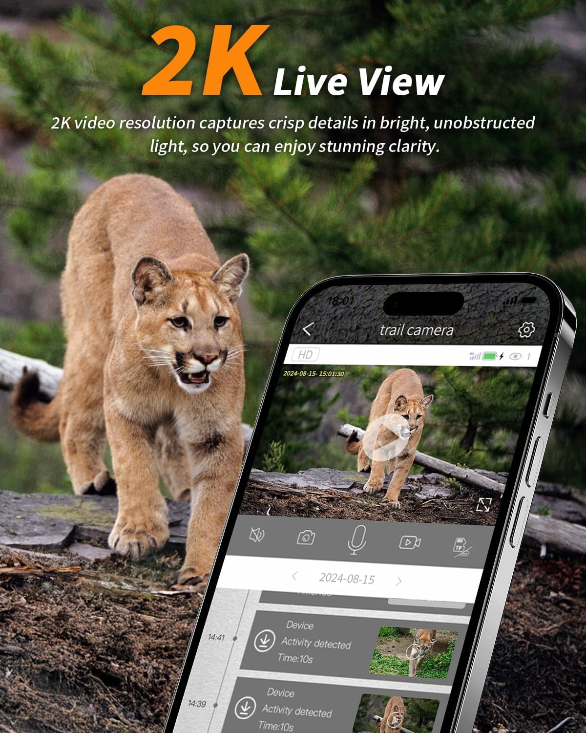 Loatos Trail Camera, Cellular Trail Camera with Built-in SIM Card 4G Unlimited Data Plan 2k HD Live Streaming Game Cameras with Night Vision Motion Activated Waterproof IP66 4W Solar Panel Trail Cam