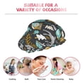 thumbnail image 6 of Kdxio Moose Squirrel owls tree Print Shower Cap for Women,Elastic and Reusable,Double Waterproof Layers Bathing Hat, 6 of 6