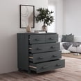 thumbnail image 2 of vidaXL Sideboard Bar Buffet Console Cabinet with Drawers HAMAR Solid Wood Pine, 2 of 31