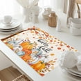 thumbnail image 5 of Hello Fall Placemats Set of 4 Thanksgiving Orange White Pumpkin Heat Insulated Linen Place Mats, Washable Stain-Proof Table Mats for Dining Tables Holiday Decor 13x19inch, 5 of 9