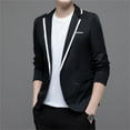 thumbnail image 6 of Gvdentm Men's Lightweight Sport Coat Casual One Button Black Blazer for Men,4XL, 6 of 9