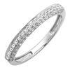 Dazzlingrock Collection 0.40 Carat (ctw) 10K Round Diamond Ladies Anniversary Wedding Enhancer Guard Ring, White Gold, Size 9