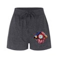 thumbnail image 6 of Womens Yoga Shorts Independence Day Women Quick Drying Casual Sports Butterfly Print Elastic Short, 6 of 7