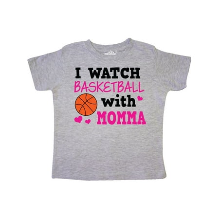 

Inktastic I Watch Basketball with Momma Gift Toddler Toddler Girl T-Shirt
