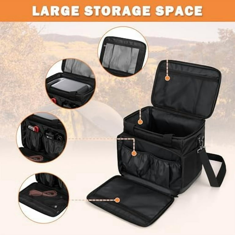 Carrying Case Compatible with Jackery Explorer 1000/1000 v2, Anker SOLIX  C1000, Portable Power Station Bag with Waterproof Bottom and Front Pockets  for Charging Cable and Accessories - Walmart.com