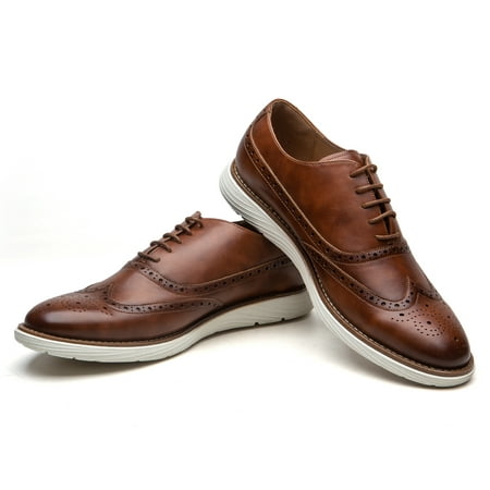 

JITAI Men s Oxford Dress Shoes Casual Shoes Men Brown Size 11