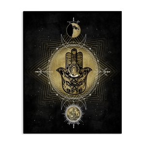 Stupell Geometric Hamsa & Evil Eye Canvas, 30x40