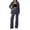 Grey, variant on Plus Size Outfits Women's Casual Suit Set Loose Fit Wide Leg Pants Two Piece Comfortable Wear Stylish Trousers Suit Plus Size Two Piece Sets for Women Brick Red,XXXXXXL
