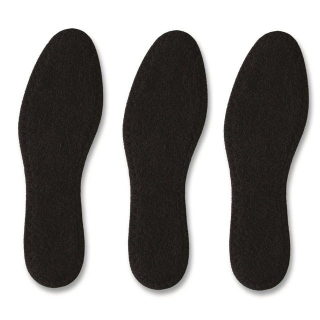 Plantillas Pedag Summer Terry de algodón sin calcetines, 3 pares, negras