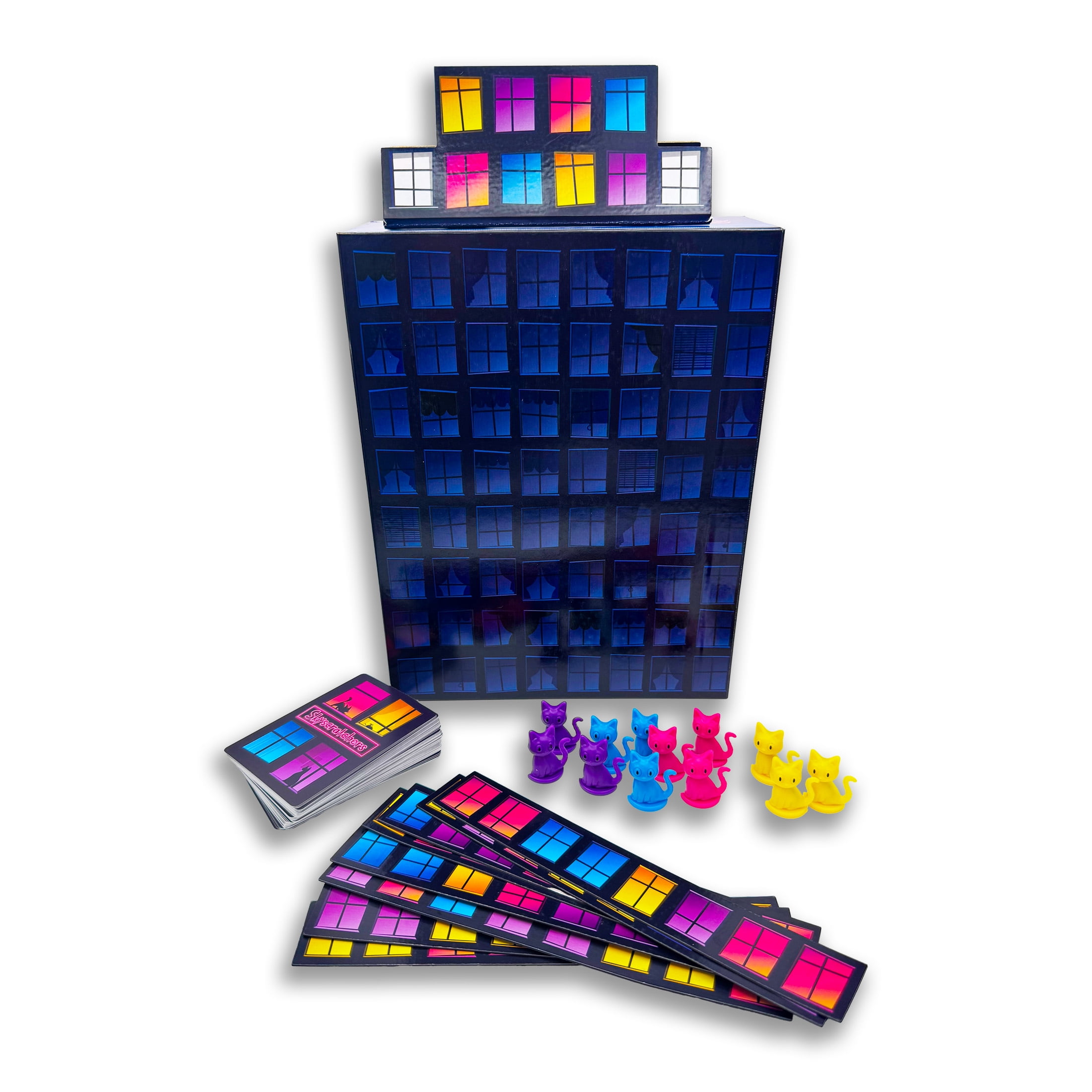 Skyscratchers Magnetic 3D Cat Climbing Board Game for 2–4 Players, Ages 8+, Family Strategy Party Game (Walmart Exclusive)