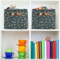 thumbnail image 6 of GZHJMY Flower Leaves Foldable Canvas Storage Bin, Sturdy Fabric Storage Basket with Handles, Storage Cube Box for Organizing Shelf Nursery Toy Closet 2PCS#150, 6 of 7