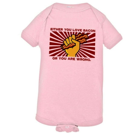

PleaseMeTees™ Baby Either You I Love Bacon Or You Are Wrong HQ Jumpsuit