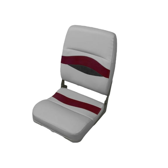Horizon Manufacturing Elite Series Pontoon Fold Down Boat Seat 3008-ABEC Grey/Red/Charcoal