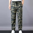 thumbnail image 2 of Taqqpue Men's Camo Jogger Pants Elastic Waist Drawstring Military Army Cargo Pants Leg-Bound Tapered Casual Camouflage Tactical Pants, 2 of 5