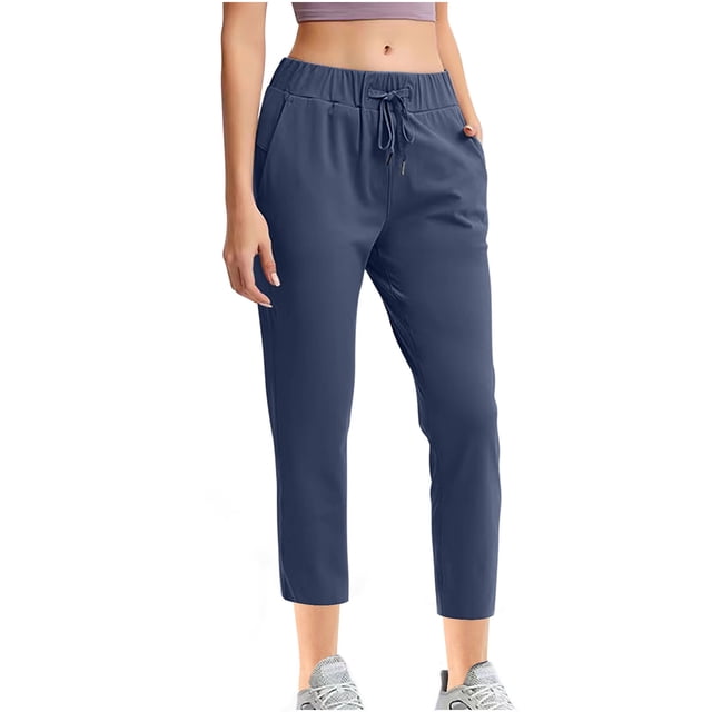 Yuyuzo Women Capri Pants Quick Dry Lightweight Capris Drawstring Low Waisted Cropped Sweatpants