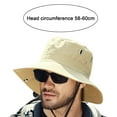 thumbnail image 5 of Sunsanly Sun Hats for Men Women, Wide Brim Bucket Hat UV Protection Foldable Boonie Hat for Fishing Hiking Garden Safari Beach-Khaki, 5 of 7