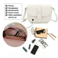 thumbnail image 4 of Crossbody Bag for Women Shoulder Bag Leather Bag Small Lightweight Crossbody Purses for Women Saddle Vintage Vegan Leather Shoulder Handbags - white, 4 of 7