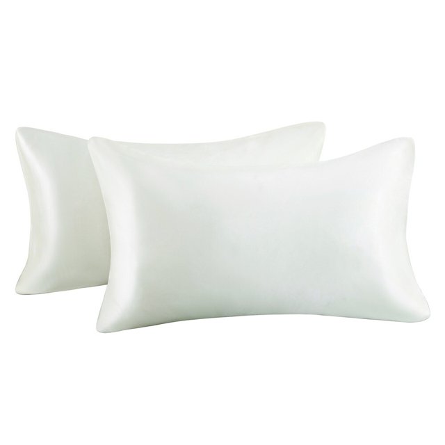 MEJORES ofertas Sólido de alta calidad Satén sedoso Cuidado de la piel Funda de almohada Cabello Anti Funda de almohada Queen King Funda de almohada de tamaño completo Tan Jianjun unisex