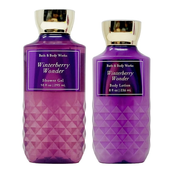 Bath & Body Works WINTERBERRY WONDER Duo Gift Set - Shower Gel and Body Lotion - Full Size