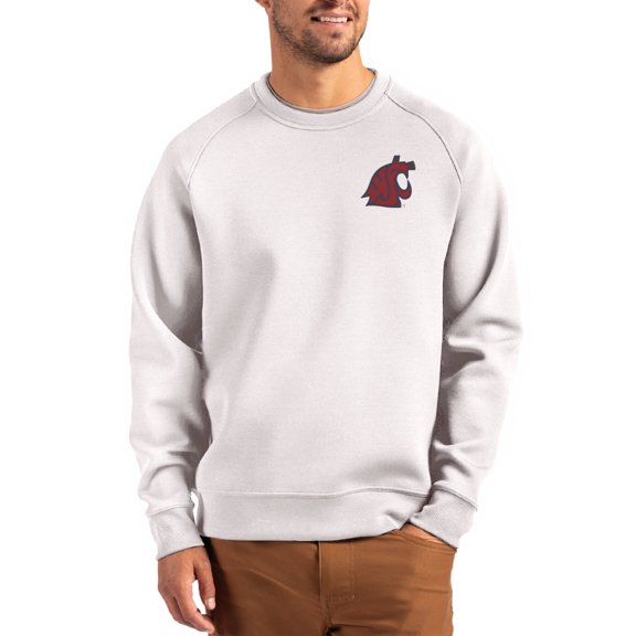 Men's Cutter & Buck Gray Washington State Cougars Roam Recycled Pullover