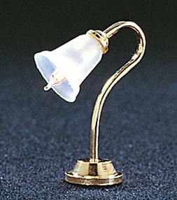 Dollhouse  Miniature Tulip Desk Lamp Electric Light 1:12 Scale 12 Volt Bronze 