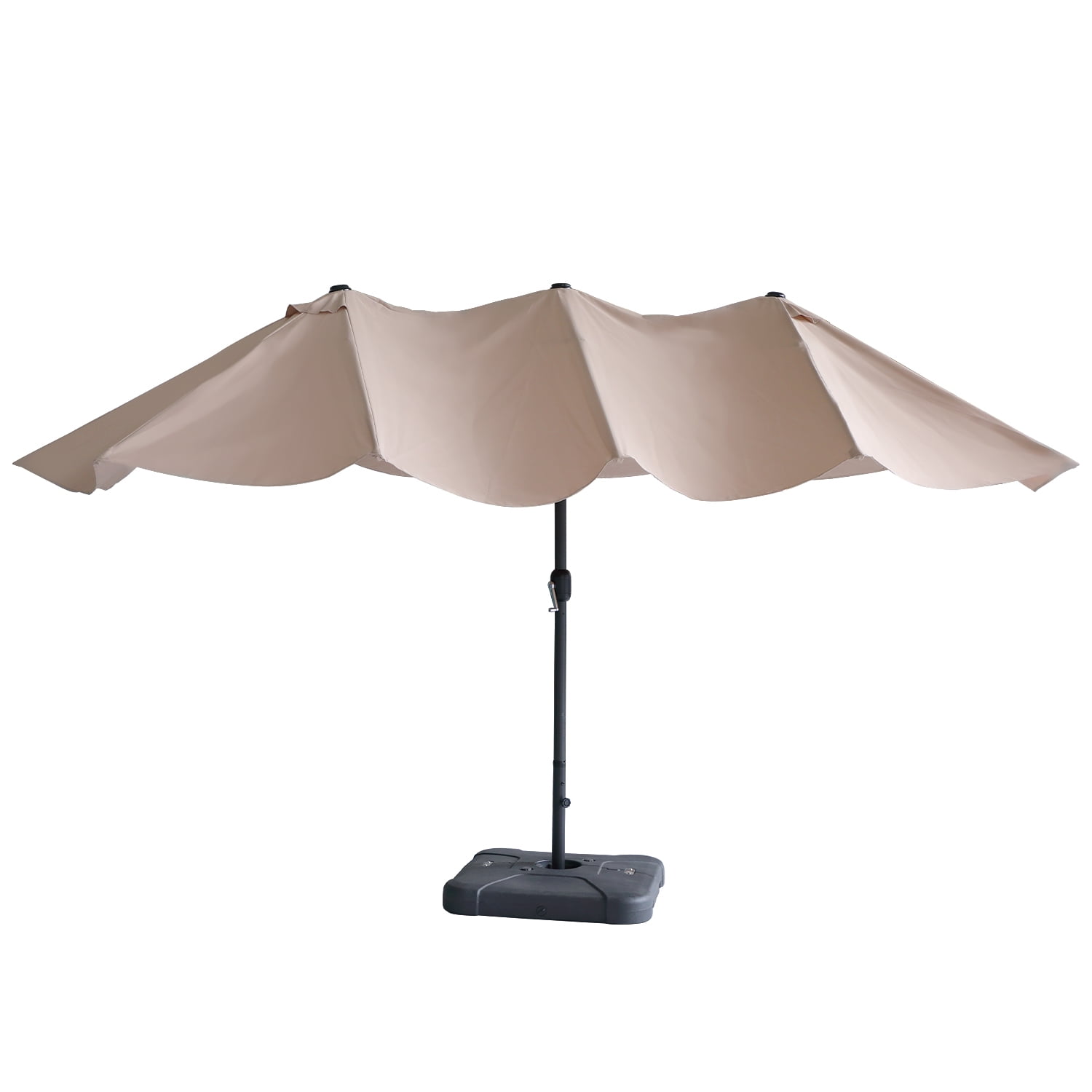 15Ft Large Patio Umbrella, Garden Yard Market Sunshade, Adjustment Heavyduty Outdoor Sunshade, Khaki 15Ft Large Patio Umbrella, Garden Yard Market Sunshade, Adjustment Heavyduty Outdoor Sunshade, Khaki