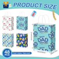 thumbnail image 2 of 48 Pcs Father's Day Gift Bags Bulk Dad Party Supplies, 8 Inch Happy Father's Day Paper Treat Goodie Bags with Handle, Dad Ever Gifts Favors for Him Birthday Anniversary, 2 of 4