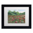 thumbnail image 2 of Trademark Fine Art "Poppy Field Wood" Canvas Art by Manor Shadian White Matte, Black Frame, 2 of 5