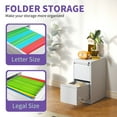 thumbnail image 5 of Metal Mobile File Cabinet, Rolling File Cabinet with Lock for Hanging Legal/Letter/A4 Size,Fully Assembled Except Wheels, 5 of 15