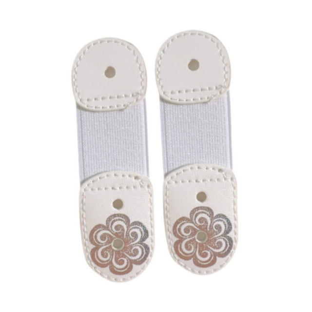 2 piezas Correas de encaje de patinaje sobre hielo bandas elásticas para entrenamiento de danza practicando Blanco