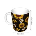 thumbnail image 2 of Yiaed Sunflowers And Bww Print Ceramics Coffee,Large Handle Design,Extra Large Tea and Coffee Cup for Office and Home Mugs, 2 of 6