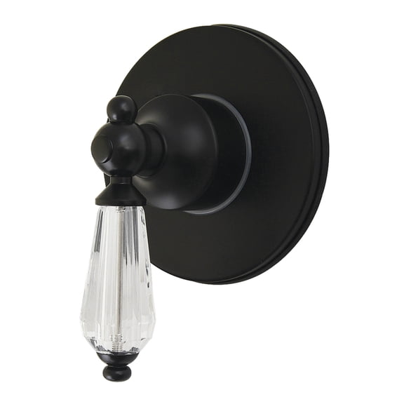 Kingston Brass KS4030WLL Willshire Single-Handle Six-Way Diverter Valve with Round Trim Kit in Matte Black