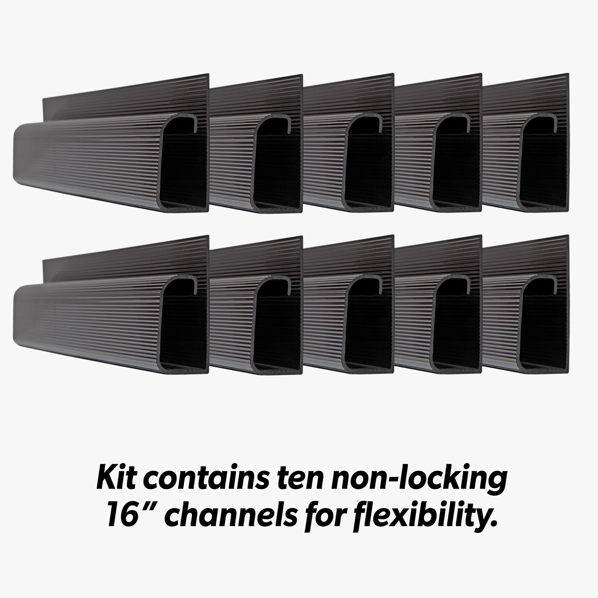 Sanus 10-Piece 45-in x 1.5-in PVC Black Cord/Cable Organization Kit in the Cord  Covers & Organizers department at