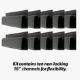 thumbnail image 5 of J Channel Desk Cable Organizer Kit – 10 Black Raceway Channels by Edison Supply, 5 of 7