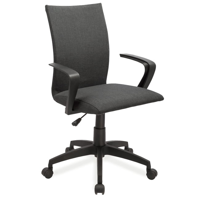 Leick Chaise de Bureau en Lin Apostrophe Noire