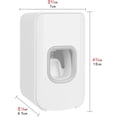 thumbnail image 2 of 2 Slot Toothbrush Holder and Toothpaste Dispenser Wall Mounted, Automatic Toothpaste Squeezer, 2 in 1 Tooth Brush Toothpaste Organizer for Shower (White), 2 of 6