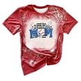 thumbnail image 4 of Camiseta holgada de manga corta con cuello en V y estampado informal elegante para mujer OAVQHLG3B Store  lin121212, 4 of 5